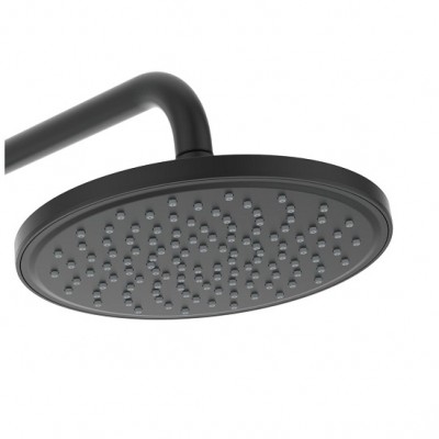 SISTEM DUS CERAFINE O, BATERIE MONOCOMANDA CU PIPA CADA,  SILK BLACK ,CAP DUS 200 MM, FURTUN IDEALFLEX 1750MM SI PARA 100 MM